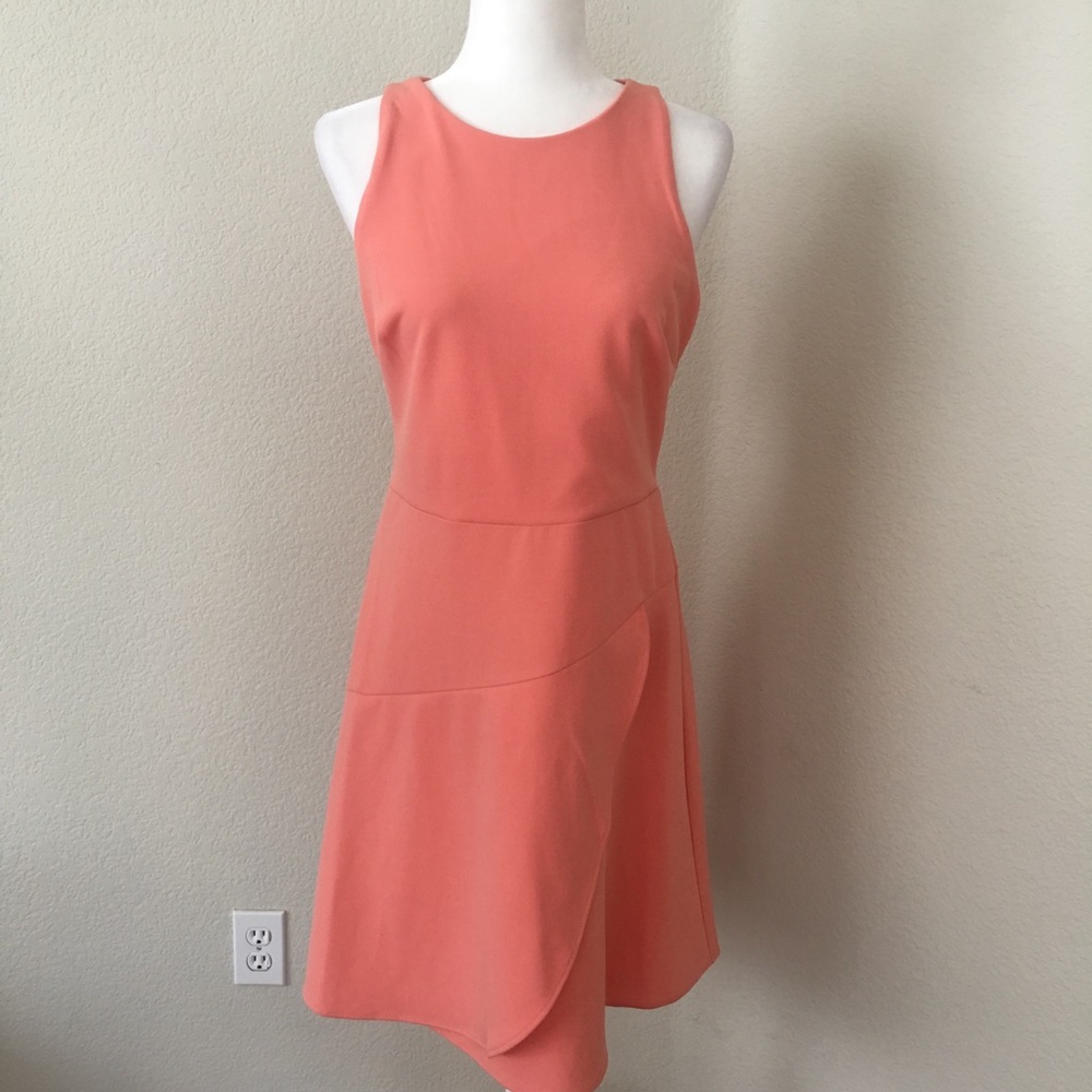Betsey Johnson Peach coral Lined Sheath Dress 10